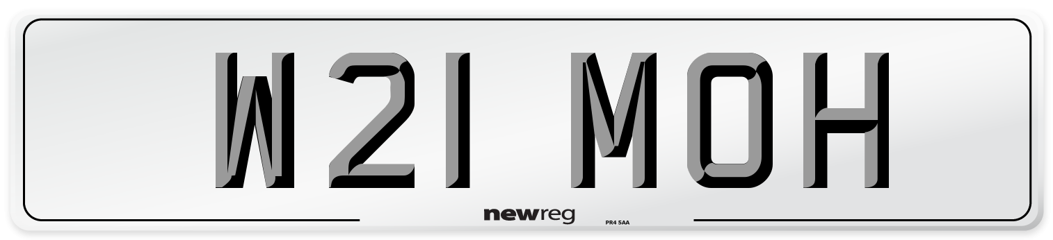 W21 MOH Number Plate from New Reg